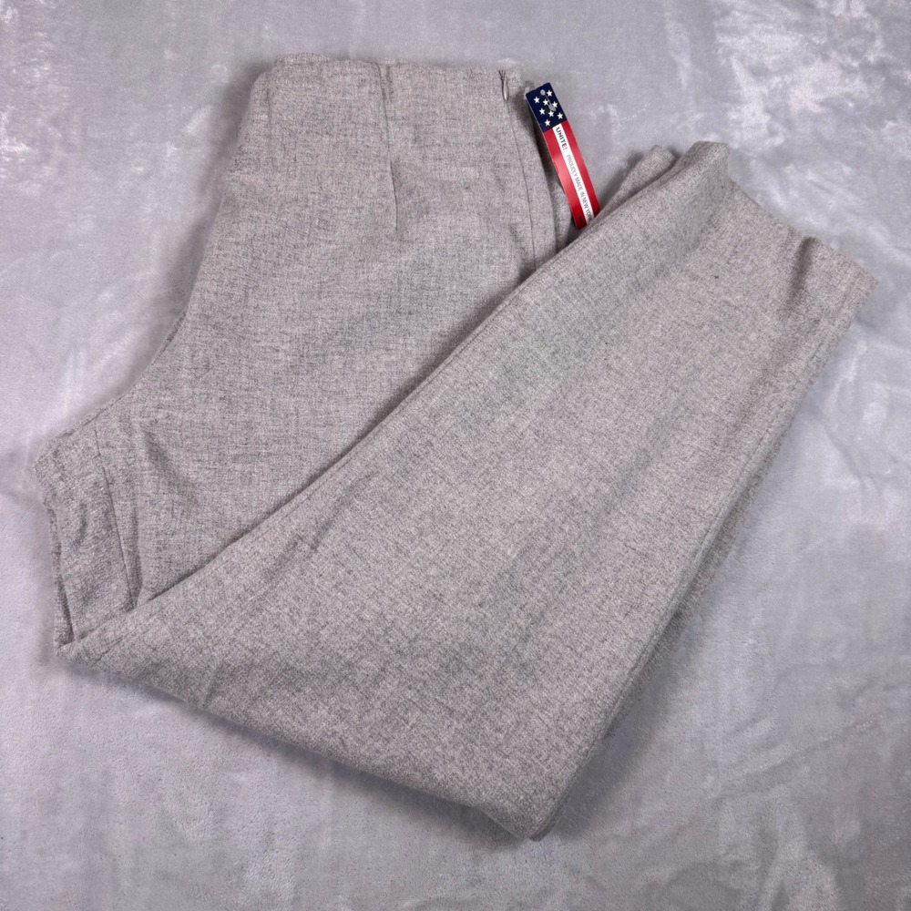 Lafayette 148  Wool Angora Cashgora Trousers Gray Straight Leg Pants Womens‎ 16W